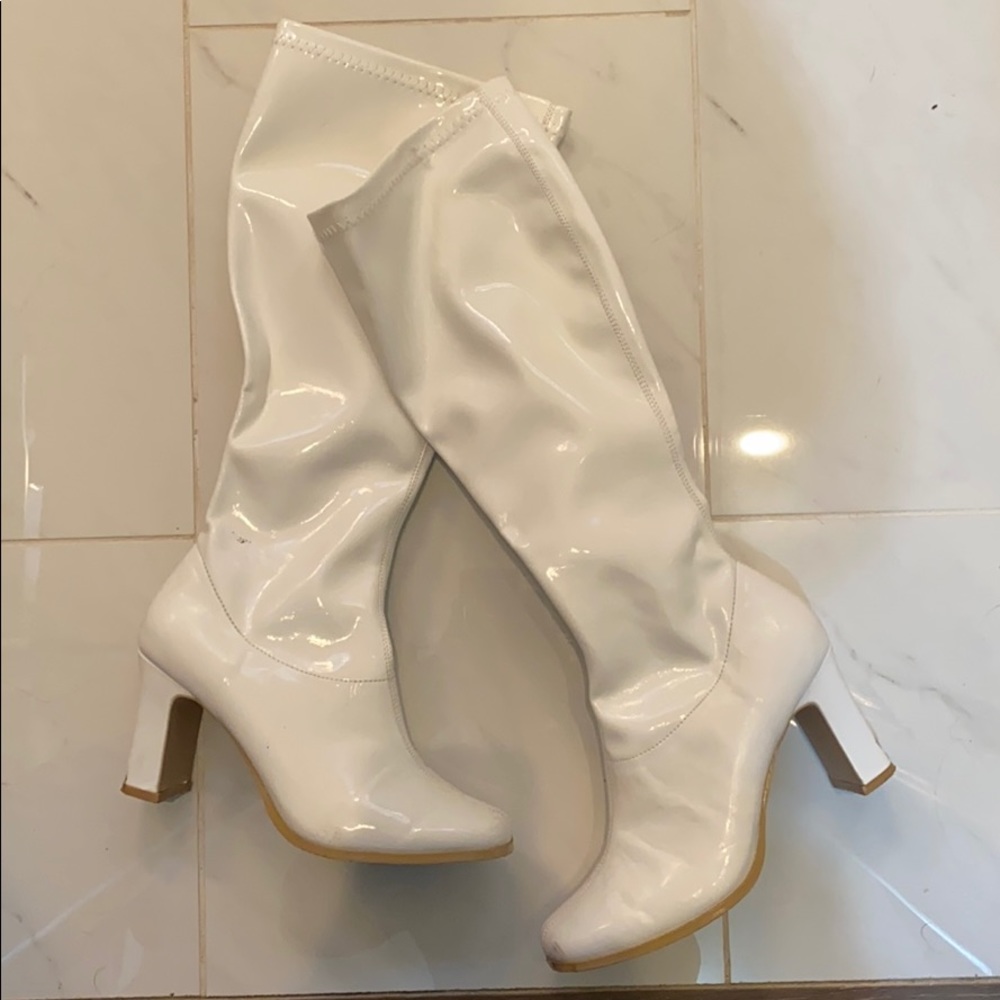 White GoGo Boots